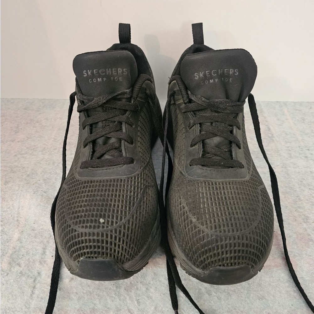 Skechers Max Cushioning Elite SR Kaiget Composite Toe Black Women’s 5M